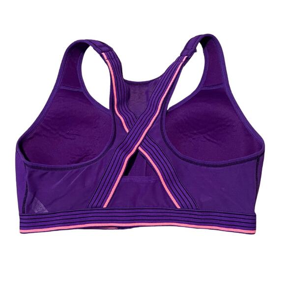 Danskin Now extra support padded zipper front crisscross sports bra. Size 36B - Picture 2 of 3